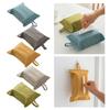 Elegant Fabric Tissue Box Cover with Hanging Rope Wall Mounted Napkin Dispenser Paper Towel Holder for Home and Office