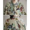 Dimanaf 2025 Summer Women Plus Size Loose Dress Vintage Floral Casual Buttons Long Dress New Oversized