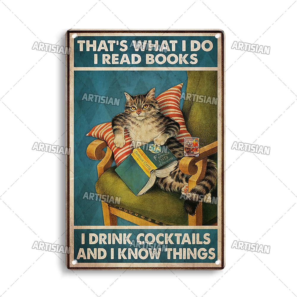 Mfoever  Artisian Funny Pet Retro Metal Sign Salem Sanctuary Cat Vintage Decorative Tin Plate Bar Pub Club Home Man Cave Wall Decor