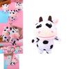 Mini Black And White Cow Plush Keychain Lovely Animal Stuffed Toy Gift