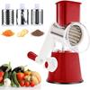3in1 Rotary Cheese Grater Multifunctional Hand Cranked Vegetable Slicer Cheese Vegetable Shredder With 3 Blades Kitchen Supplies