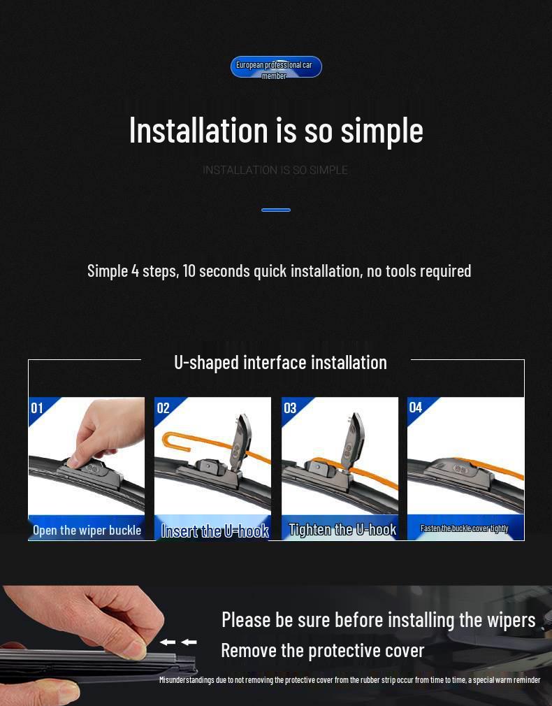 Compatible Wiper Blades for Dongfeng Venucia D60 2017 - 18 & 19 Original