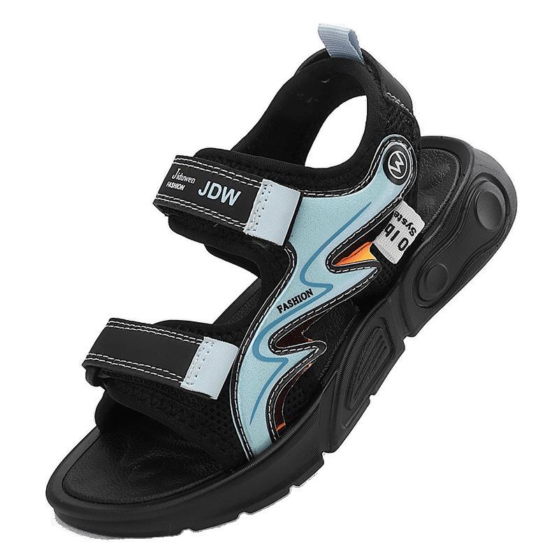 2025 summer new children's sandals soft sole medium and large children's shock-absorbing beach shoes trendy sandals boys' sandals air cushion shoes