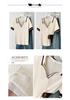 2026 Plus Size Women's Color Block Polo Collar Ice Silk Knit Short Sleeve Top