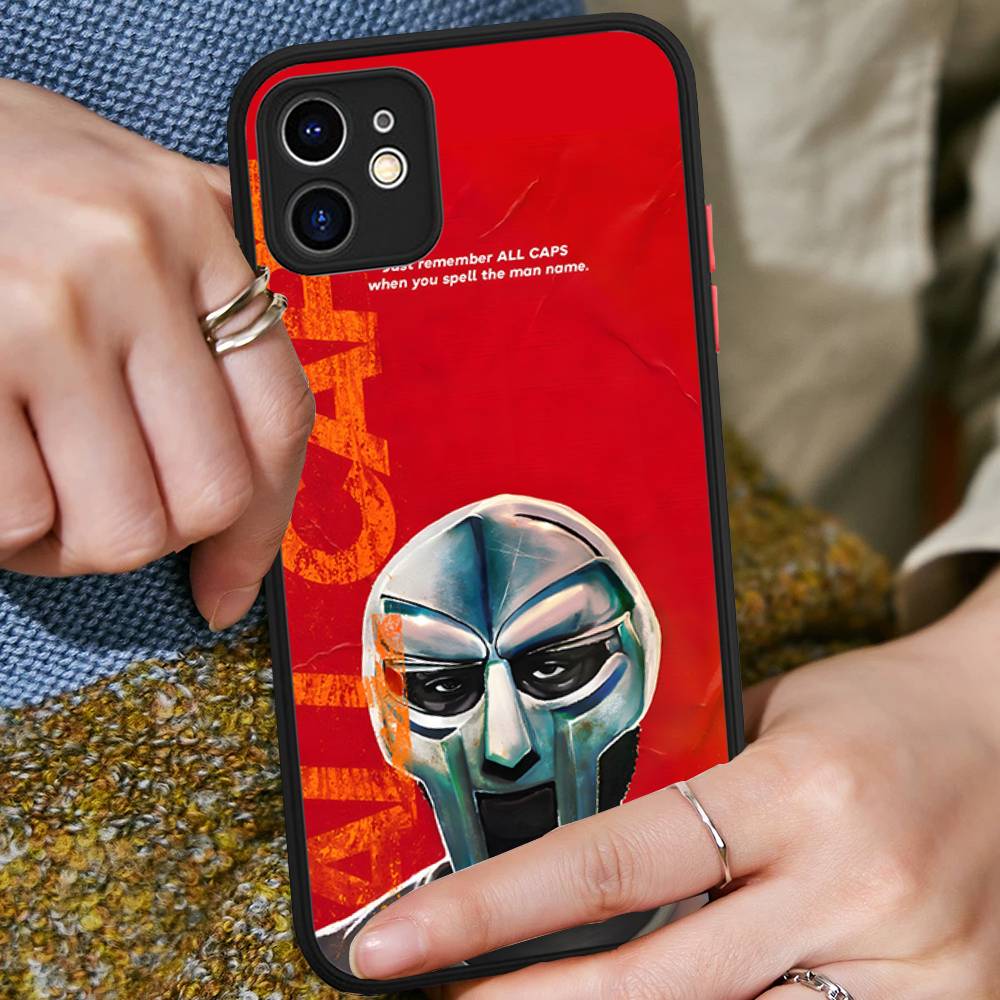 M-MF Rapper D-DOOM For IPhone 15 16 Pro Max 11 12 13 14 XS XR X Plus 16E Matte Translucent Phone Cover
