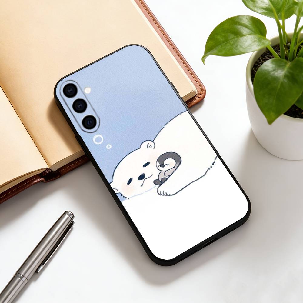 Cute cartoon penguin Phone Case For Samsung Galaxy A73,A72,A71,A70,A53,A52,A51,Others Soft Black Cover