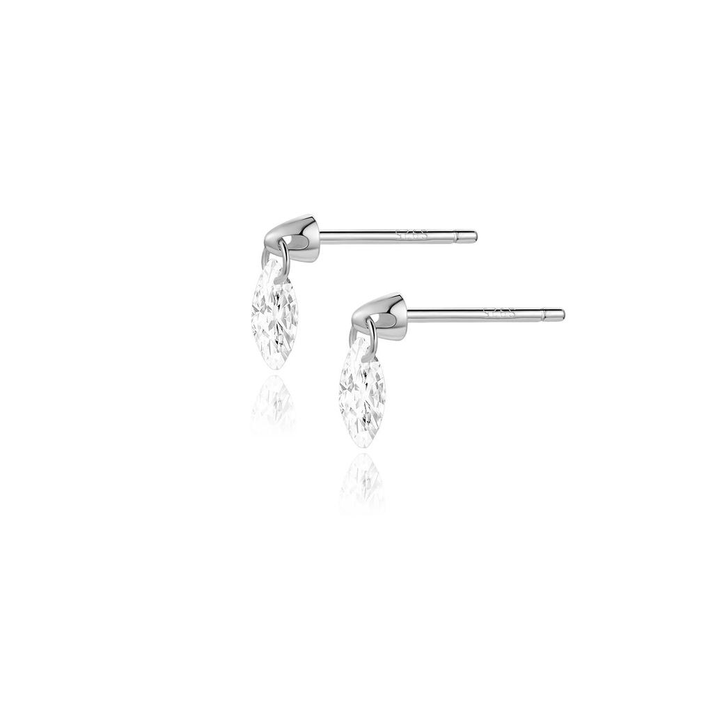 ANDYWEN 925 Sterling Silver Gold Oval CZ Zircon Stud Earring Clips Women Luxury Fine Jewelry 2023 Crystal Rock Punk Jewels