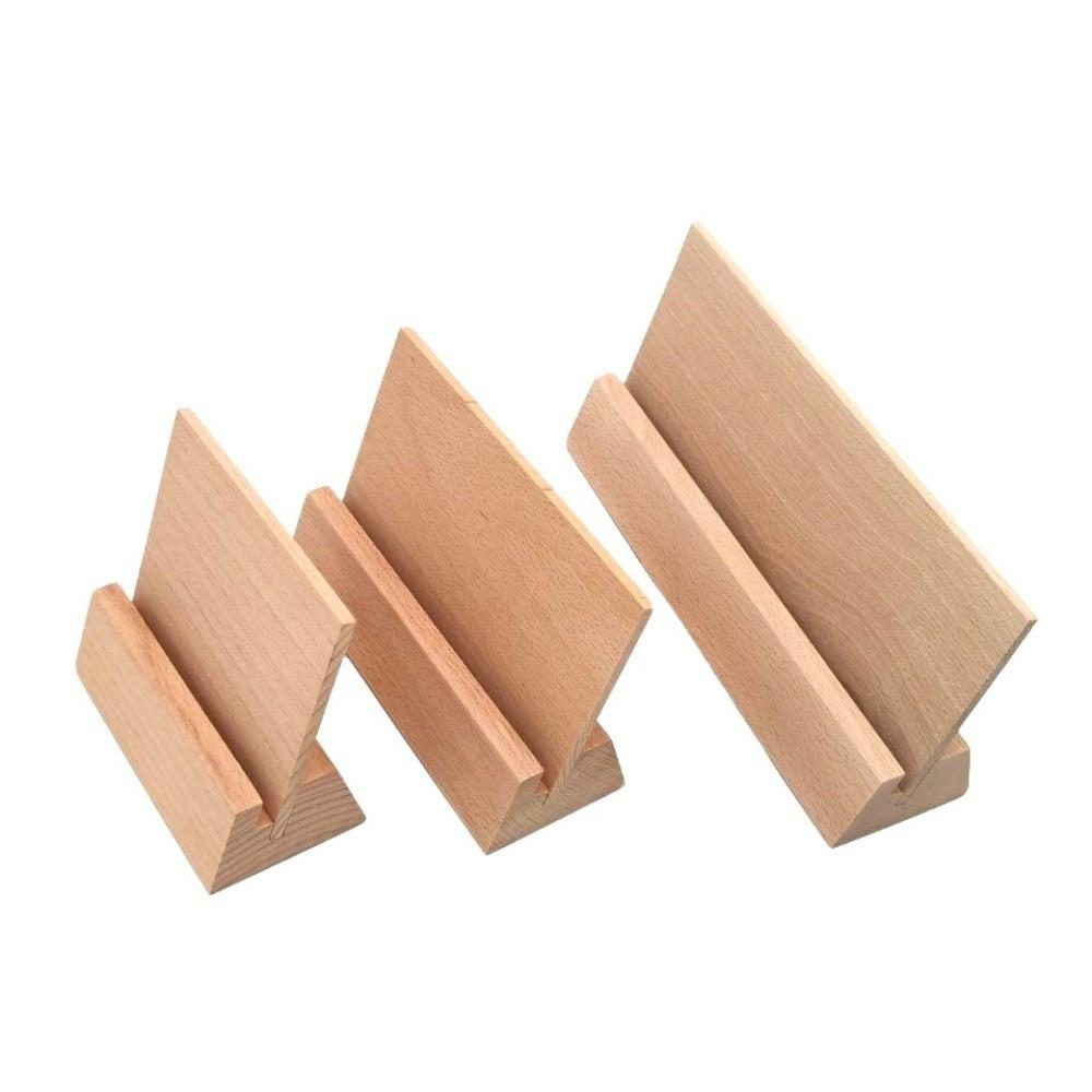 Natural Card Display Stand 12-21 CM Game Cards Stand Wooden Desk Calendar Holder  Greeting Stand