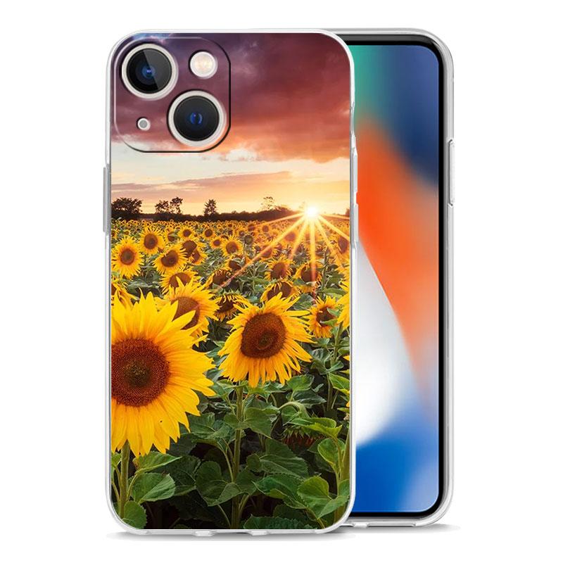 Phone Case For iPhone 17 Cases iPhone Air 16 15 12 13 14 Pro Max 7 8 Plus 16Pro iPhone11 Cover Pretty Sunflower Flower