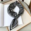 New Pashmina Silk Scarf Foulard Neckerchief Bandana Luxury Brand Female Hair Scarves Shawl Wraps Headband Hijab Cachecol