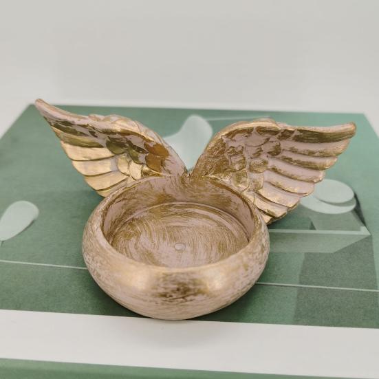 Andělská křídla svícen pryskyřice vintage styl svícen modlitba čajová svíčka svícen pro domácí svatební vánoční kostelní dekoraci