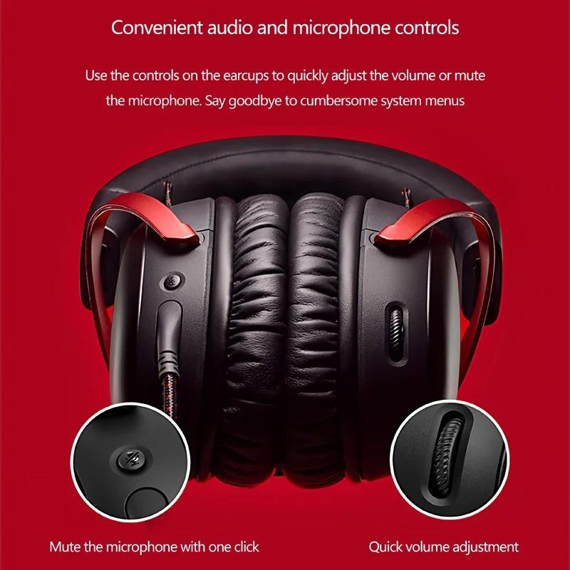 HyperX Cloud II Gaming Headset Hi-Fi 7.1 Surround Sound/Detachable Mic/USB Sound Card for PC PS Cloud 2 Wired Gaming Headphone