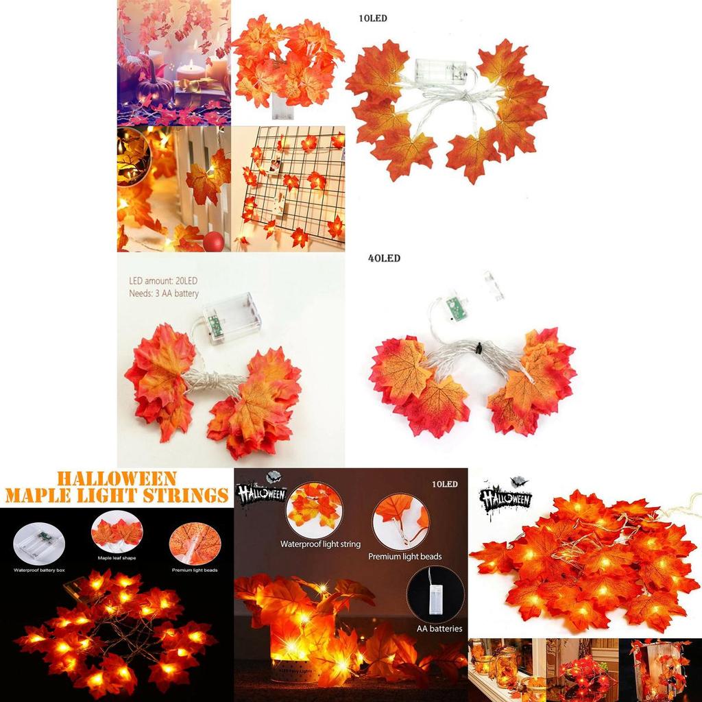 20 LED Ahornblatt Lichterkette, die eine energieeffiziente Herbstatmosphäre schafft