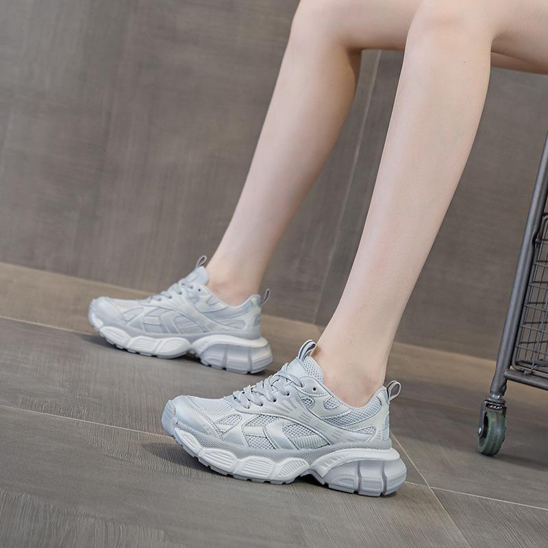 Daddy Shoes Girl 2025 Autumn New Platform Ultra Light Rubber and Plastic Foam Sole Running Casual Fashion Female Student Sneakers