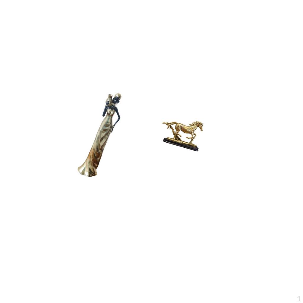 African Tribal Lady Sculpture Figurine Artwork Collectible Art Ornament Women Statue Lightweight