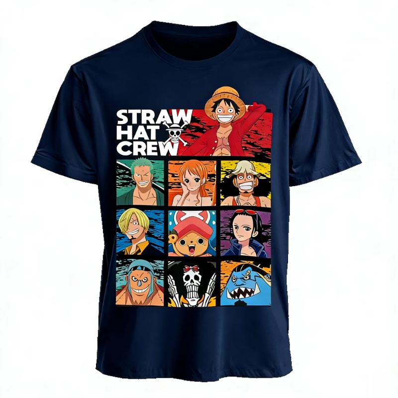 One Piece Luffy Straw Hat Crew Graphic T Shirt Men Women Anime Print Casual Short Sleeve Tee Streetwear Tops Y2k 2026 Summer New