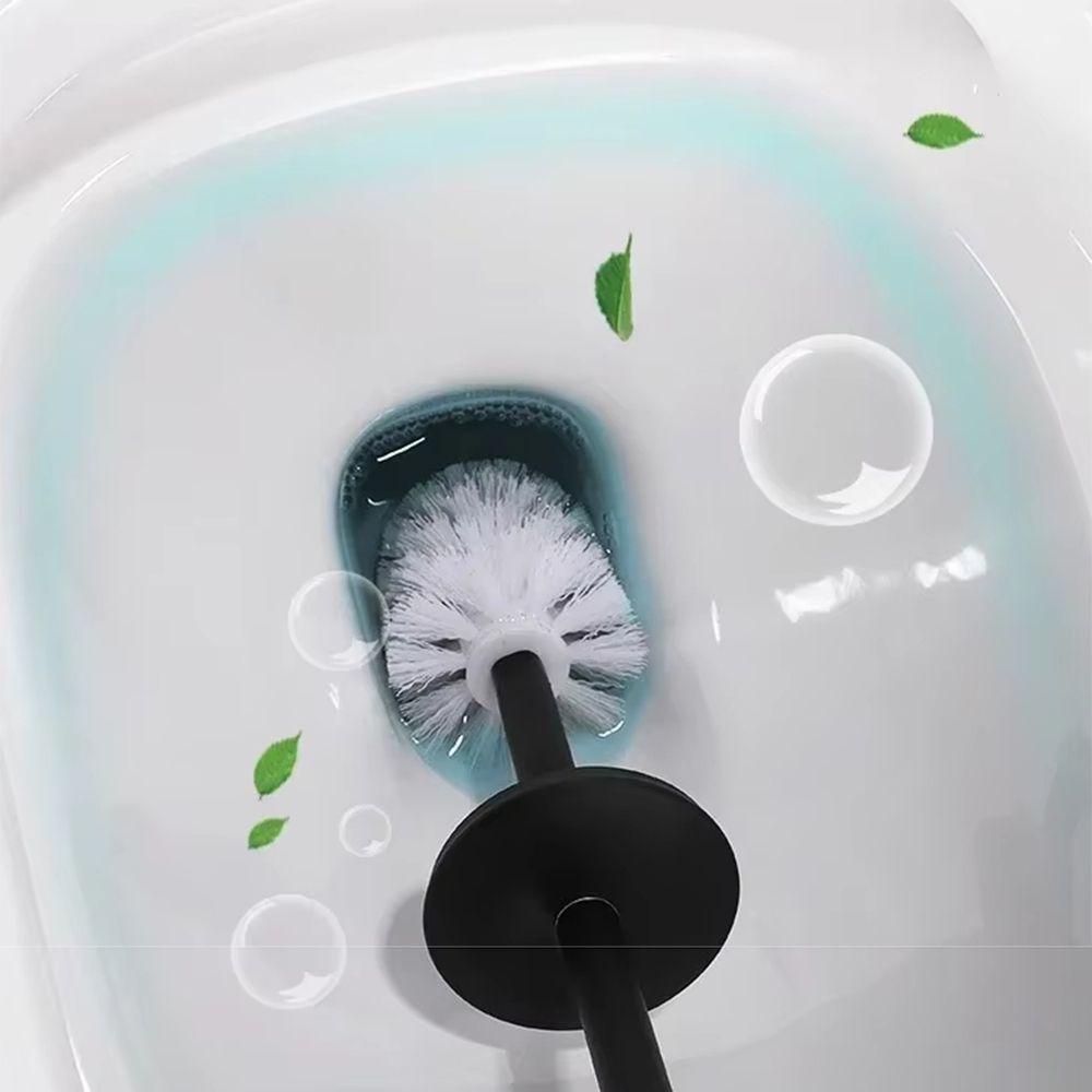 Wandmontierte Toilettenbürste Edelstahl Toilettenbürsten-Set Badezimmerzubehör