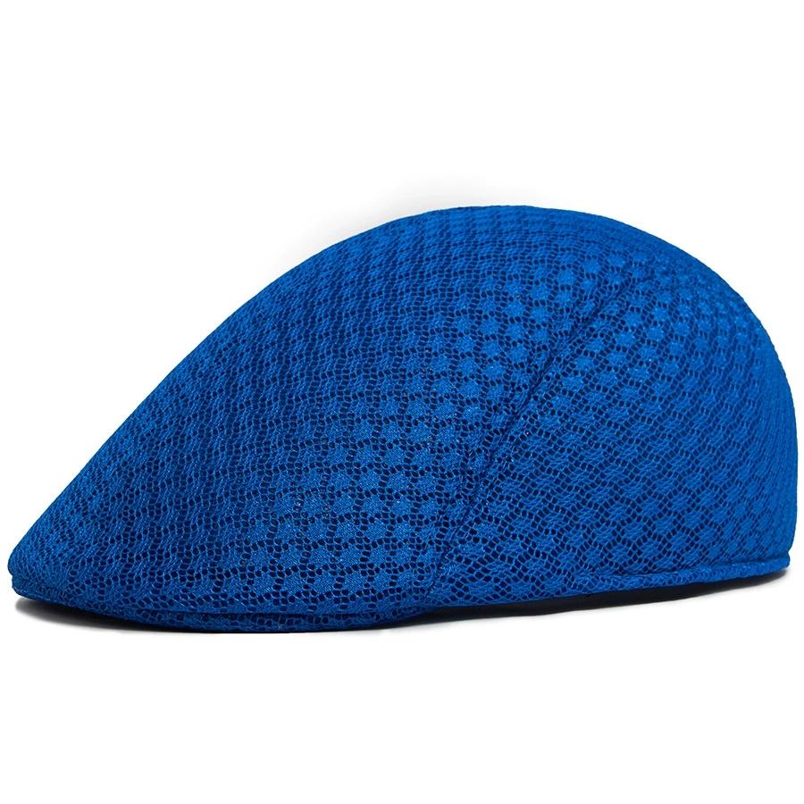 

Simple Plain Imitation Linen Beret British Retro Summer Breathable Peaked Cap for Middle-Aged and Elderly People 58