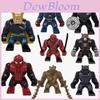 Marvel Superhelden Iron Man Loki Groot Bausteine Große Figuren Spielzeug DIY Bausatz