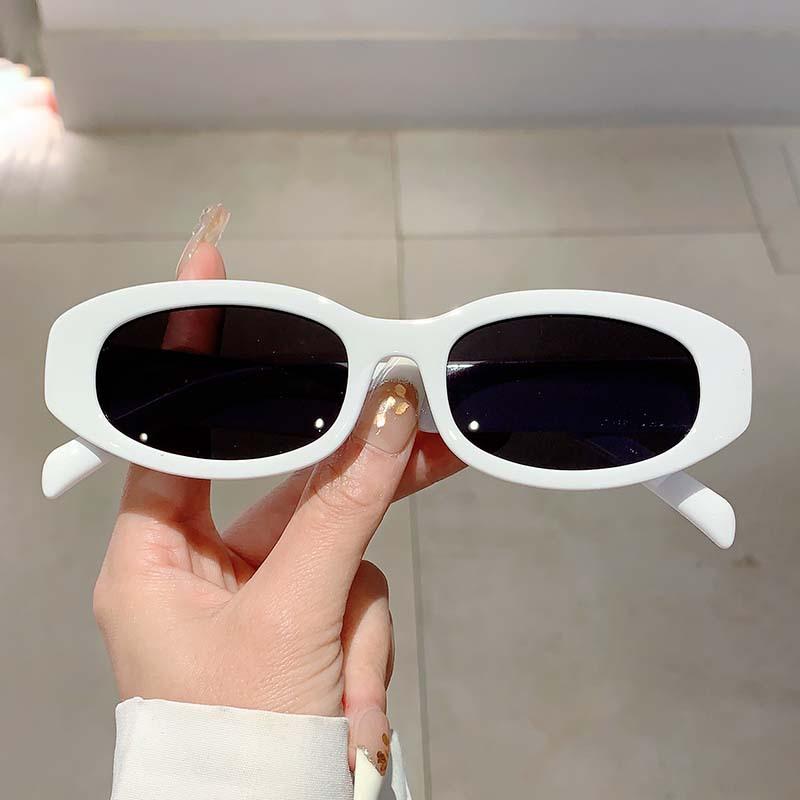 Luxury Brand Designer Oval Sunglasses Women For Men Vintage Fashion Sun Glasses Trend Punk Pink Candy Color Hip Hop Shades Uv400