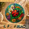 2D Flat, 1pc, Acrylic, Decorative Signs & Plaques, Ladybug Wildflower Sun Catcher Puzzle DIY Kit, Acrylic Window Hanging Craft, Rainbow Light Maker, M
