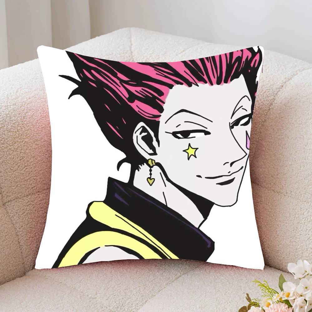 Hisoka Anime H-Hunter X Hunter Pillow Case Fashion Square Pillowcase Bedroom Sofa Room Ins Decoration Leisure