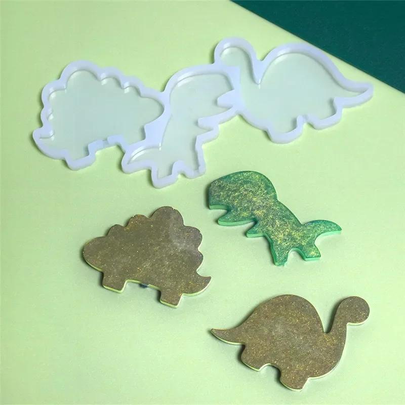 Silikon-Lutscherform in Dinosaurierform Schokoladen-Fondant-Keksform Süßigkeiten-Eis am Stiel Keks-Prägeform Kuchen-Dekor Backwerkzeug