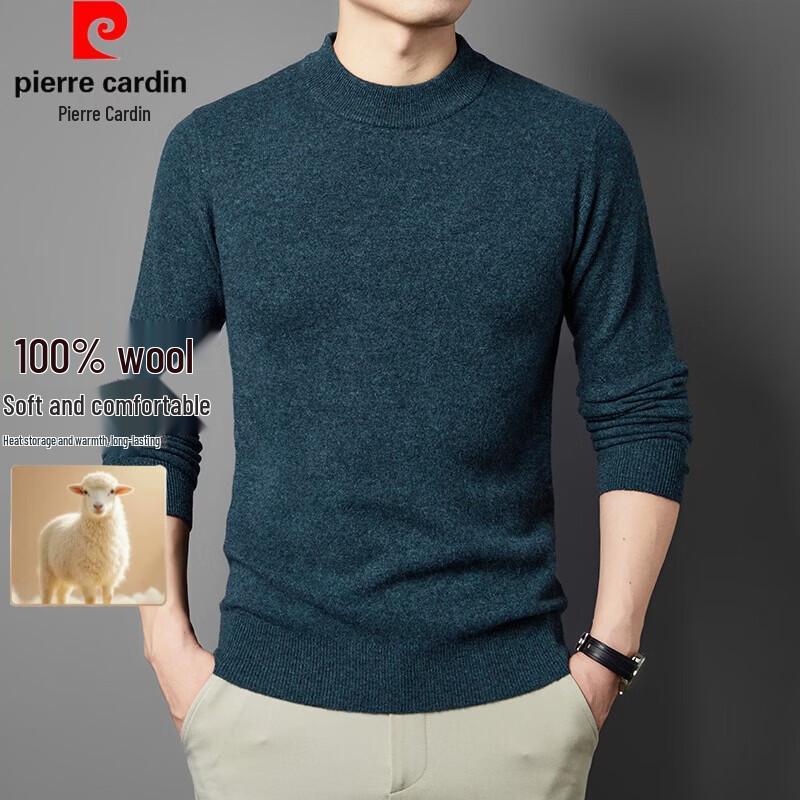 Pierre Cardin Men's 100% Pure Wool Crew Neck Pullover Sweater