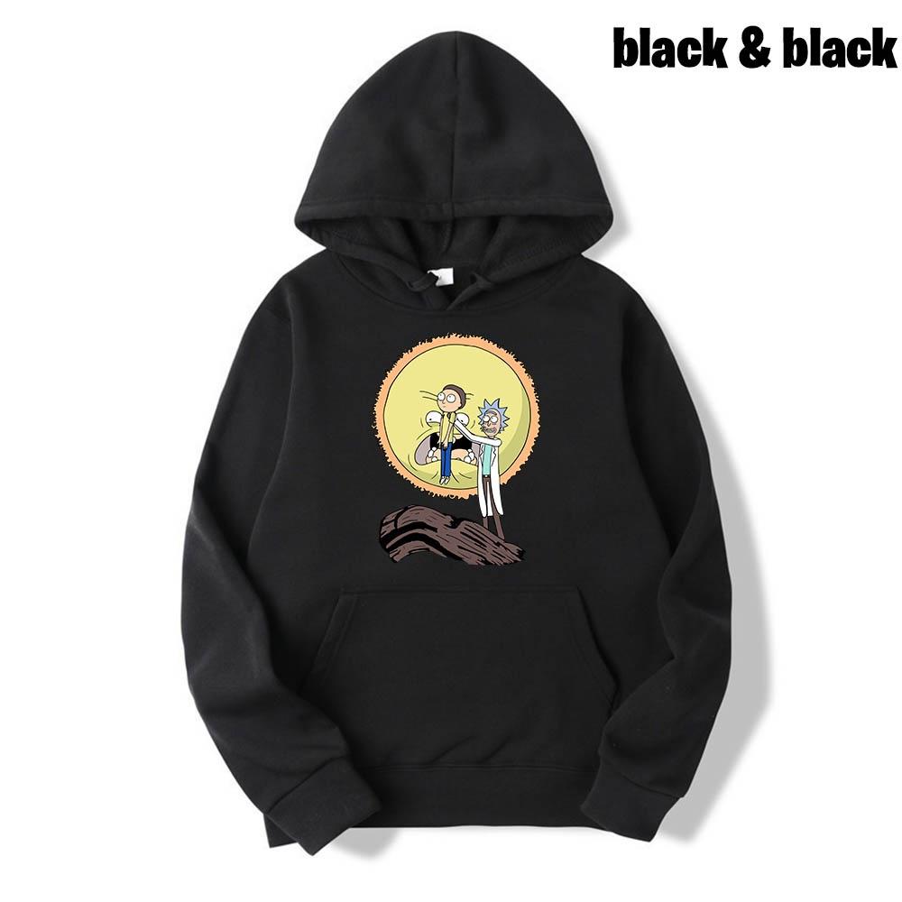 rick and morty moletom com capuz black