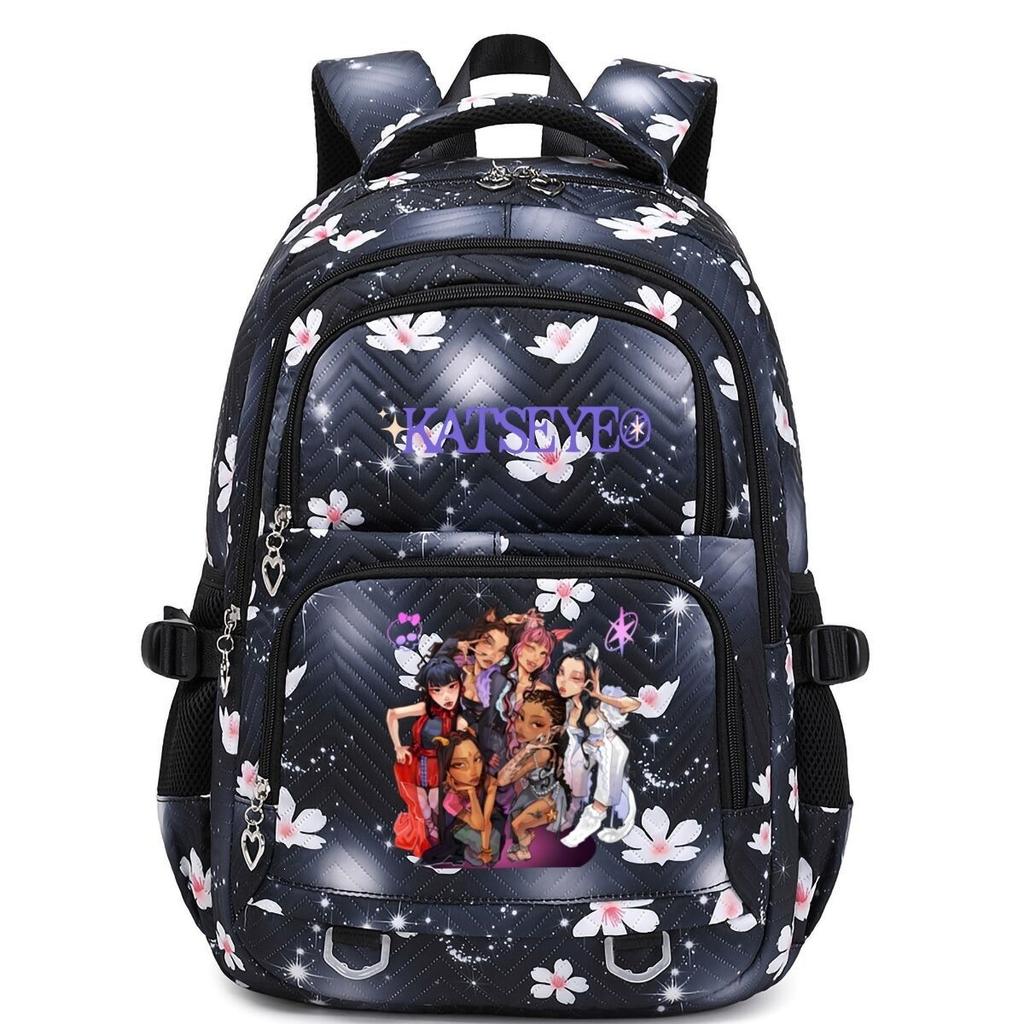 Mochila con Estampado de Ojo de Gato, Bolso Escolar Dulce y Fresco de Gran Capacidad para Estudiantes de Secundaria