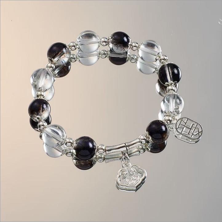 Trendy Pearl & Bead Bracelet: High-End Retro Design, Versatile for Women & Couples