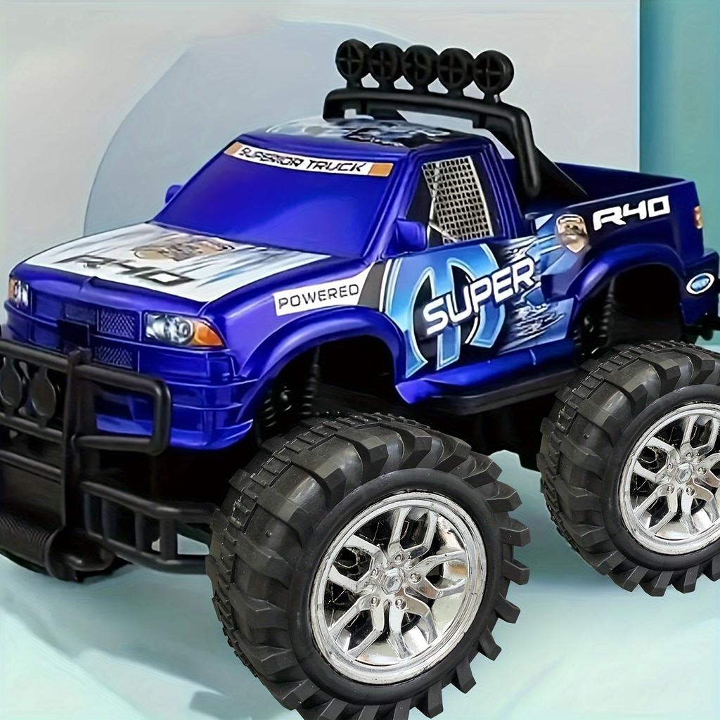 Car Toy Off-Road Push and Go Friction Powered Toy Vehicle Toy Off-Road Military Fighter Car Birthday Party Gift for Kids Boys