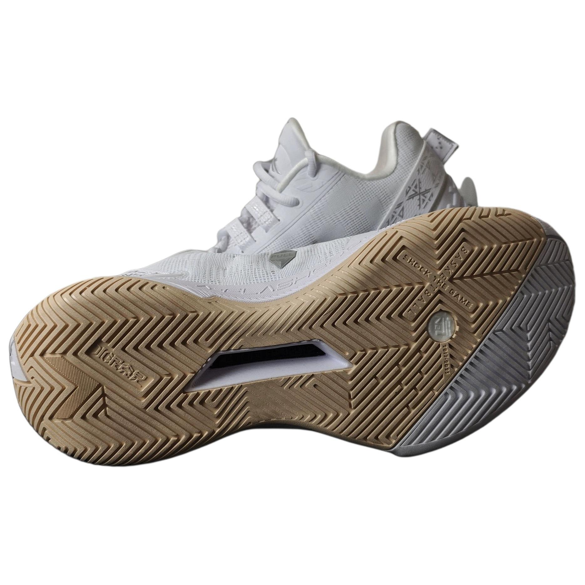 

New Anta Sweep 5 Shock Absorbers With Slip Resistant And Abrasion Resistant Properties Low Top Basketball Shoes Men s White 112451608-3 45