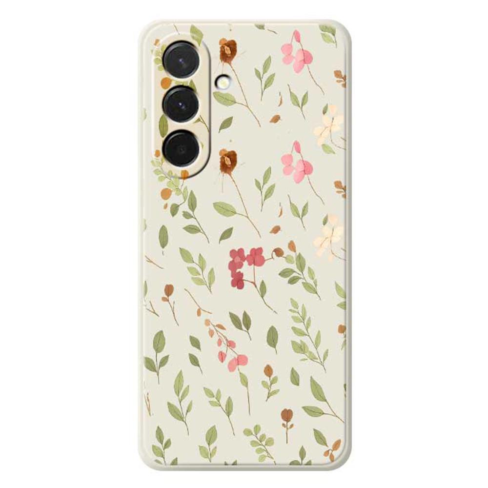 For Samsung Galaxy A36 5G Case Small Flower Leaves Pattern Printing Straight Edge TPU Phone Back Cover