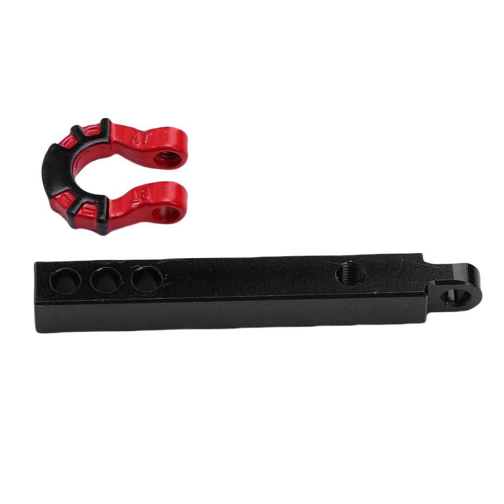 Metal RC Trailer Hitch Tow Hook High Strength Alloy Trailer Hitch Receiver for 1 8 1 10 RC Crawler Accessories Red