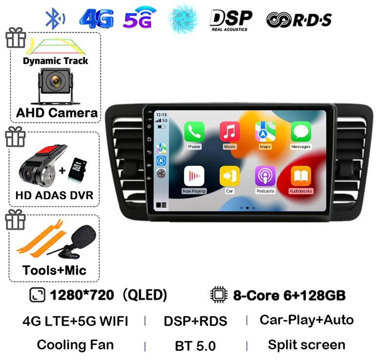 Android 14 Auto Carplay 4G+WiFi For Subaru Outback 3 Legacy 4 2003-2009 Car Radio Multimedia Video Player GPS 2din DVD Head Unit