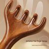 Dual-Use Sandalwood Massage Comb: Six-Claw Head Scratcher & Scalp Meridian Hair Care Tool