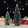10-30CM Christmas Decoration Christmas Tree Pine Tree with Wooden Base for Home Decor Xmas Party New  New   Ornament