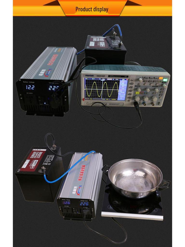 Pure Sine Wave Inverter 3000W/2000W/1000W, 12V/24V/48V to 220V for Car and Home Use