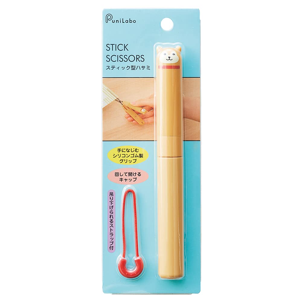 LIHIT LAB SMARTFIT Punilabo Mikeneko Stick-Type Scissors, A7803-7