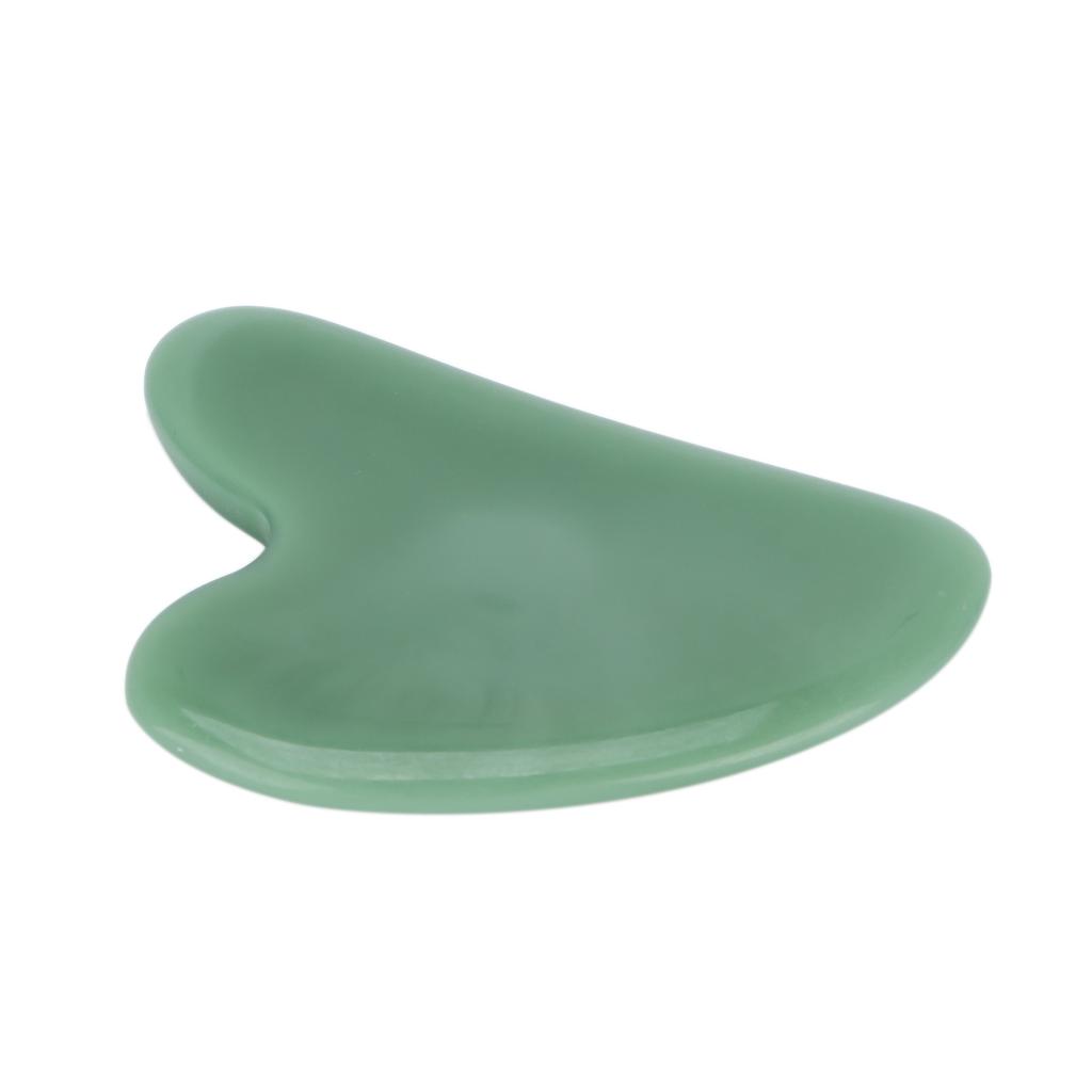 Gua Sha Facial Tool Natural Jade Stone Guasha Massage Board for Face Relieve TensionsPeach Heart