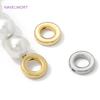 End Caps For Jewelry 18K Gold Plated Brass End Beads Tip,Double-Hole Connecting Rings,DIY Bracelet Necklace Making Accessories