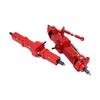 Kit de eixo de tração dianteira traseira RC, eixo de carro de controle remoto de alumínio vermelho para WPL C14 C24 1/16 RC Vehicle