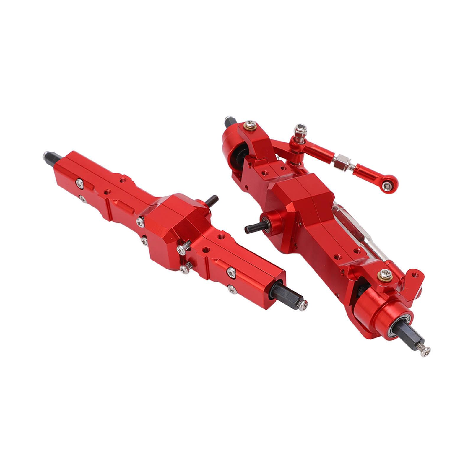 

RC Передня задня ведуча вісь Комплект алюмінієвий автомобільний міст дистанційного керування червоний для WPL C14 C24 1/16 автомобіля RC