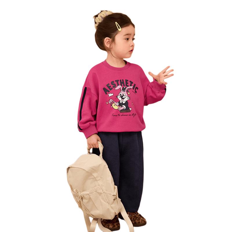 LUSON Baby Girl s Cartoon Striped Sweatshirt 100