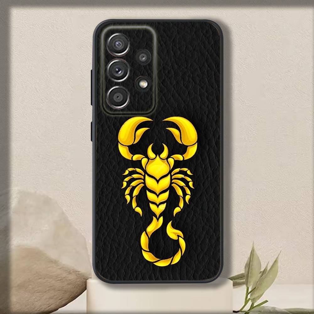 Animal Scorpion Phone Case For Samsung S 25,24,23,22,30,21,10,9,Ultra,Plus,Lite,FE,4,5 G Soft Black Case