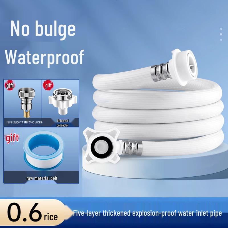 

Fully Automatic Washing Machine Extended Inlet Hose with Agitator Drum, 4-Point Threaded Connection