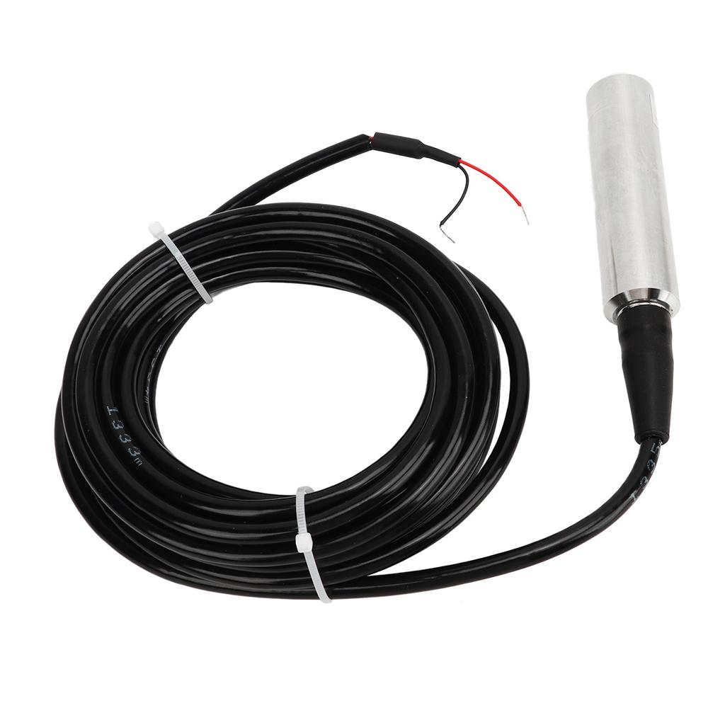 Liquid Level Transmitter 4 to 20mA Output 304 Stainless Steel Throw In Type Liquid Level Sensor with 5m Cable 24VDC