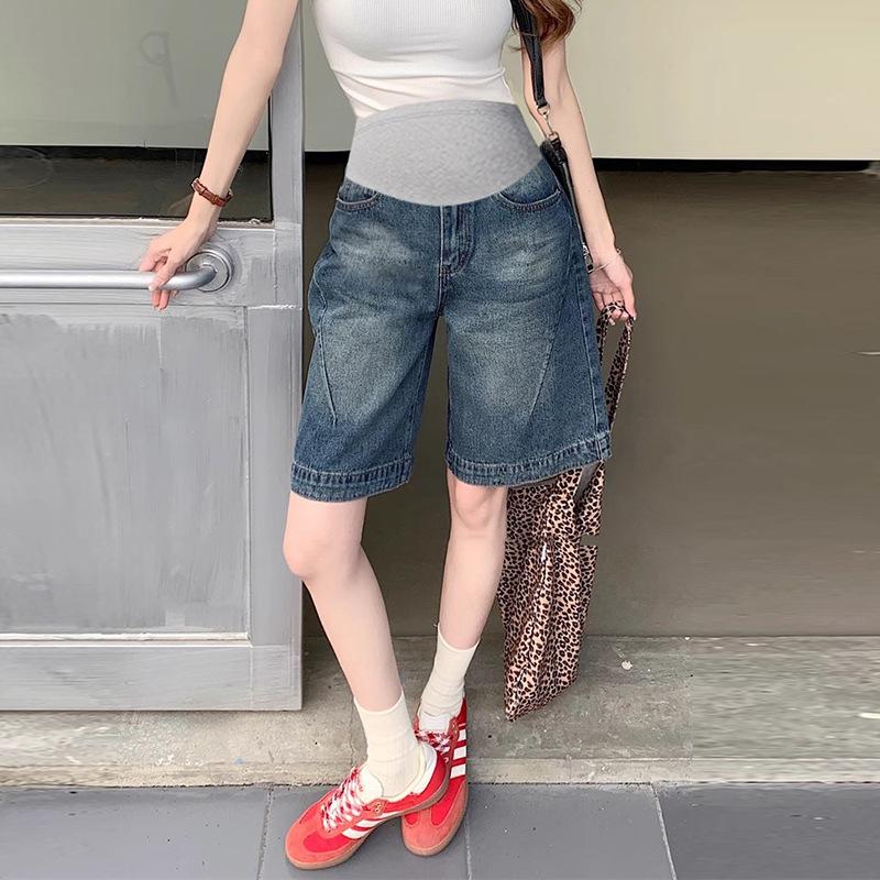 Women s Summer Maternity Denim Shorts - The 2026 Slimming, Casual, Wide-Leg, Five-Point Style M