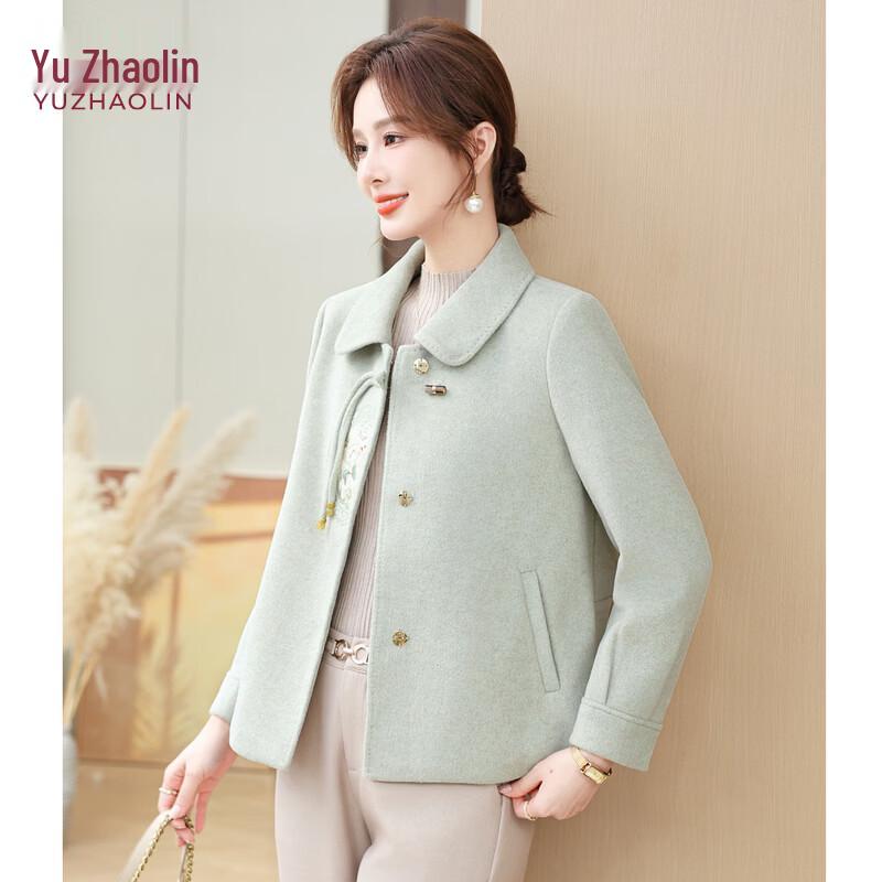 YUZHAOLIN Women s Lapel Double-Sided Wool Coat 3XL